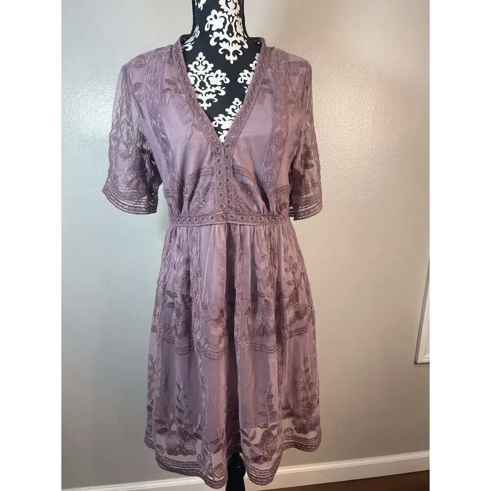 Haute Monde Boho Maxi Rose PinkDress​ - Picture 3 of 9